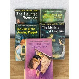 Nancy Drew Mystery Stories 5 Book Lot Carolyn Keene Grosset & Dunlap Vintage HB